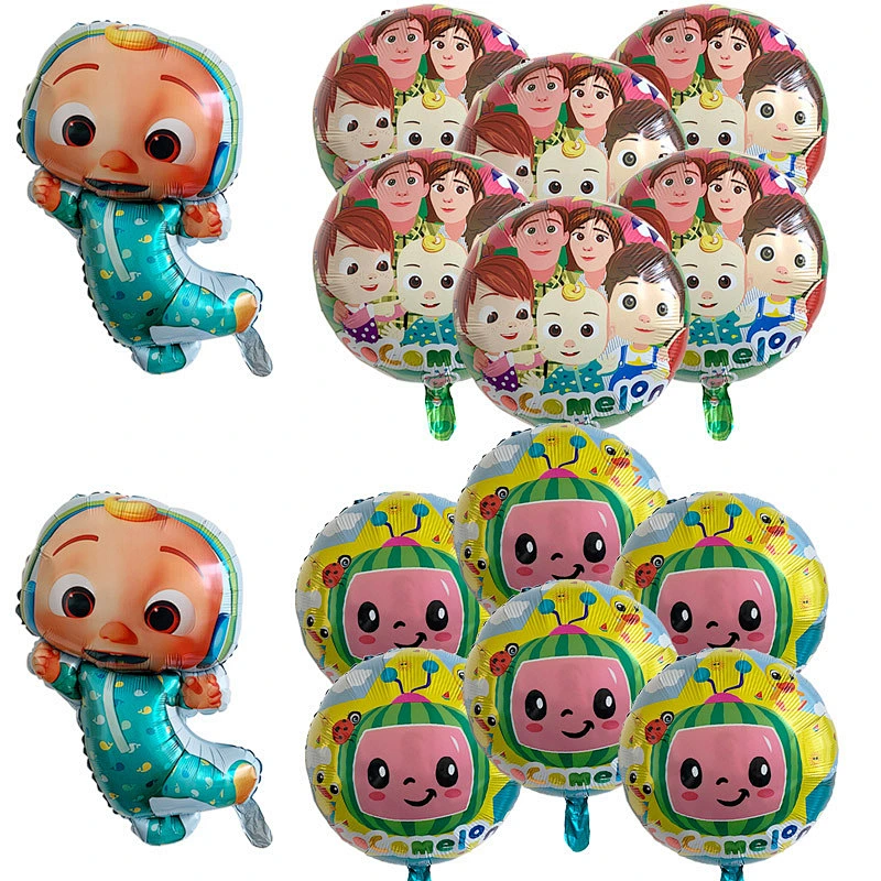 New Arrival 18 inch Cocomelon Theme Cartoon Party Foil Balloons For Party Decoration Supplies