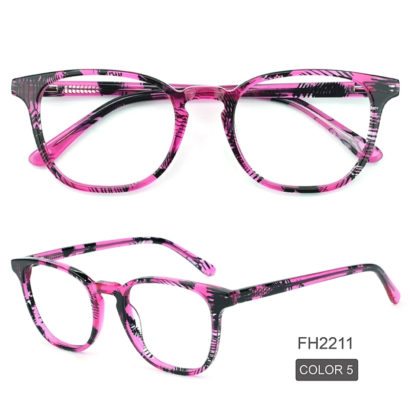 PH2211 competitive price inventory optical frames 6 colors round acetate eyeglasses