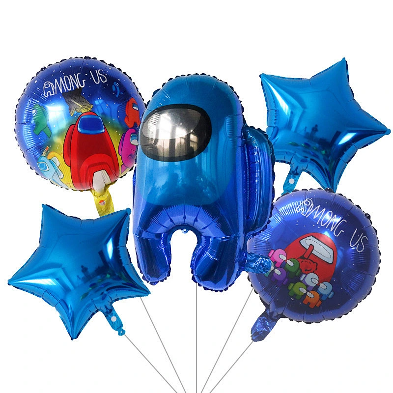 5pcs/set Among Us Balloon Garland Set for Kids Birthday Baby Shower Among Us Theme Party