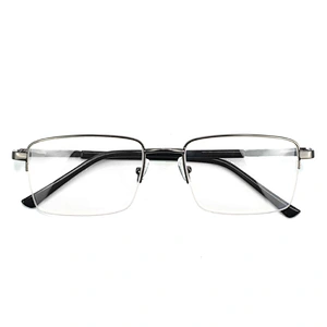 New fashion Custom hot sale square metal blue light blocking spectacle optical frame glasses for men