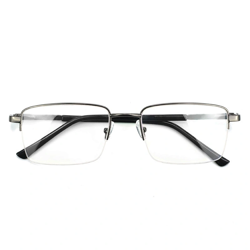 New fashion Custom hot sale square metal blue light blocking spectacle optical frame glasses for men