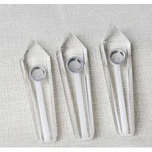 Wholesale high quality natural quartz stone crystal smoking pipes weed accessories