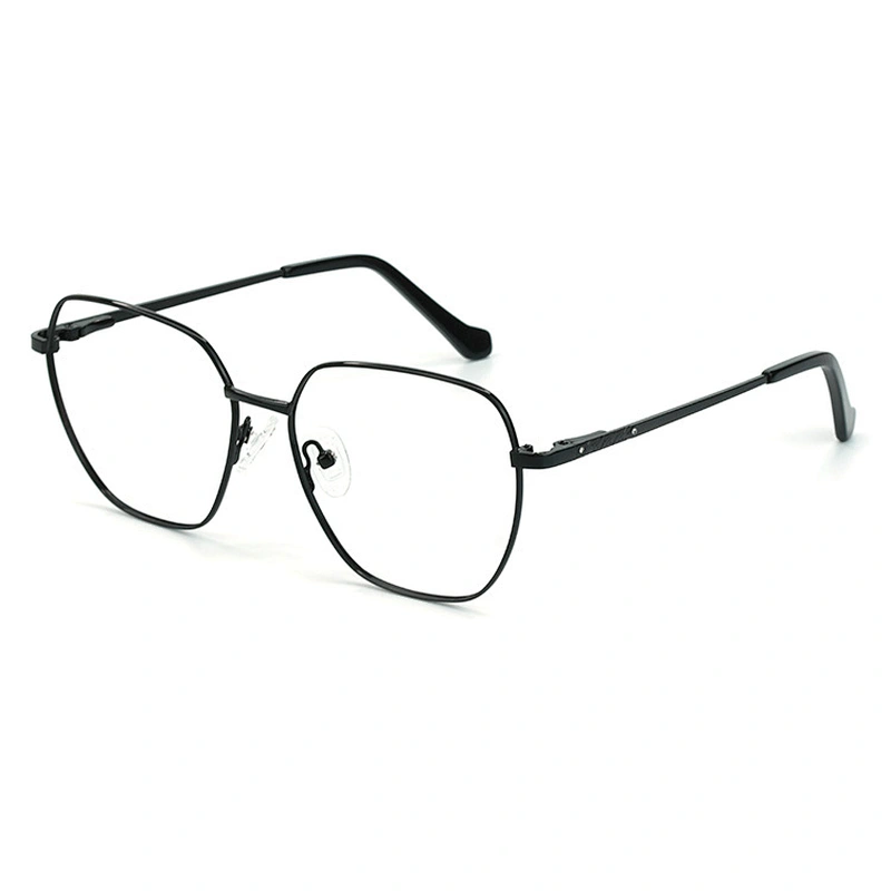 5 color fashionable metal big size optical frame newest design geometry eyewear frame