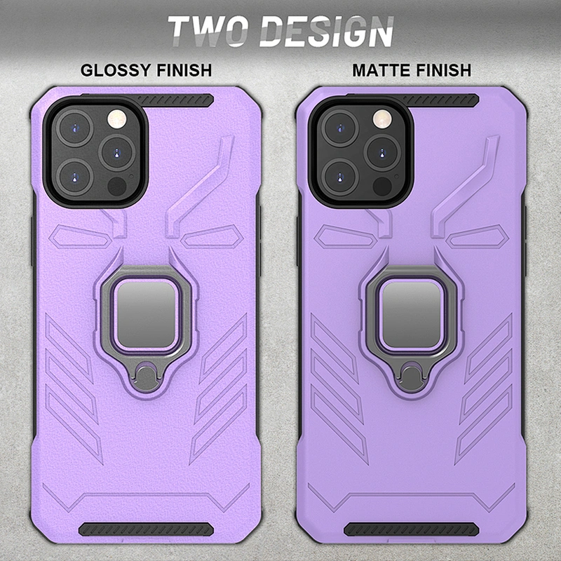 2023 New Design Mobile Back Cover 360 Ring Holder Cell Android Phone Case For iPhone 11 12 Pro Max Mini