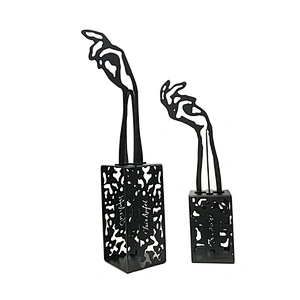 Black Powder Coated Steel Hands