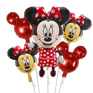 Hot Sale Childre Birthday Party Decoration Cartoon Foil Balloon Mickey Minnie 5PCS Set