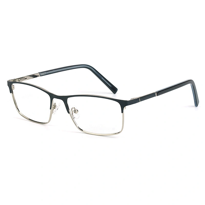 Full rim square classic metal optical frames custom logo eye glasses