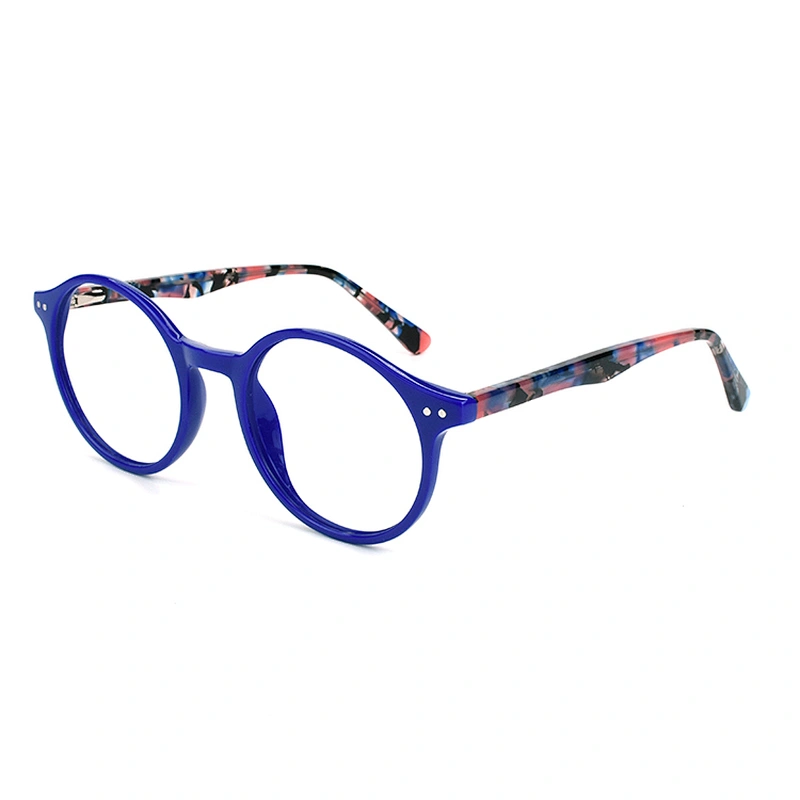 Round Circle Anti Blue Light Lens Women Designer Colorful Eyeglasses Frame