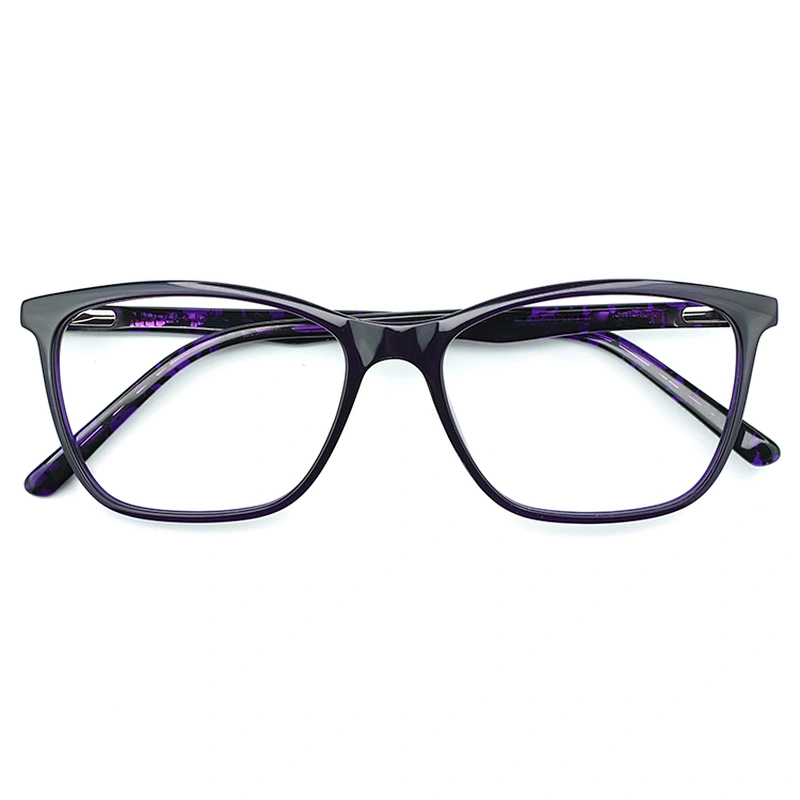 Fashionable Acetate Frames Glasses PC Lens Square Optical Eyewear Glasses