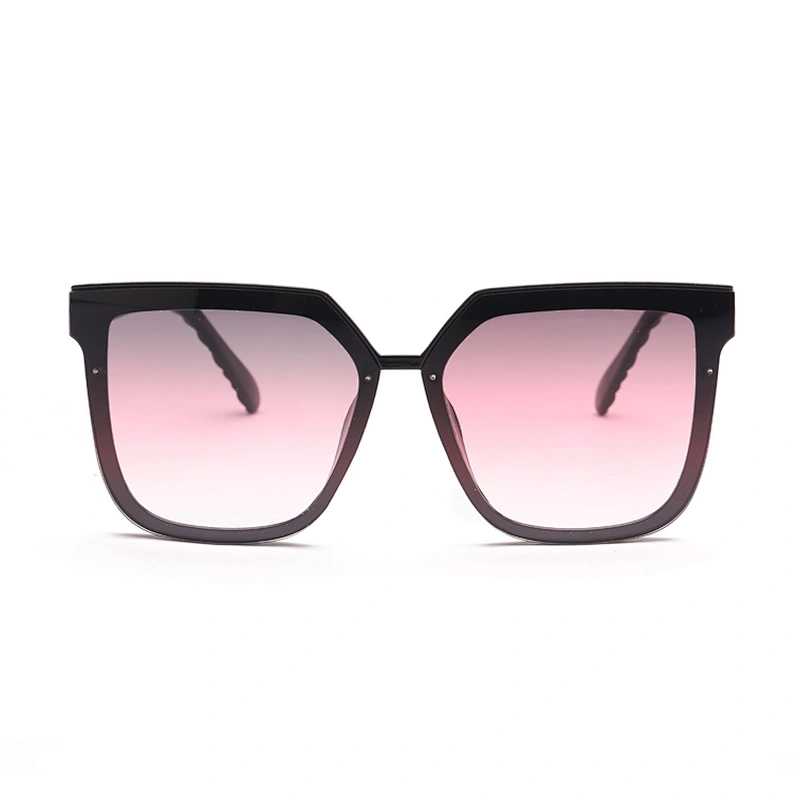 2021 Vintage Retro Style 8 Colors Big Square Crystal Gradient Feeling Full Rim Diamond Cut Sunglasses