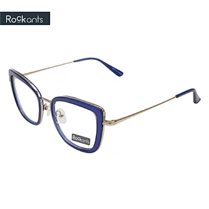 New fashion cat eye women acetate metal optical eyeglasses frames spectacles eyeglasses frames