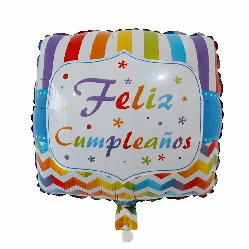 Multi-style 18 inch Spanish Happy Birthday Feliz Cumpleanos Foil Helium Balloons Birthday Party Decorations