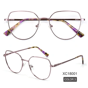 3 color metal over sized optical frame flat top newest design eyeglasses frame