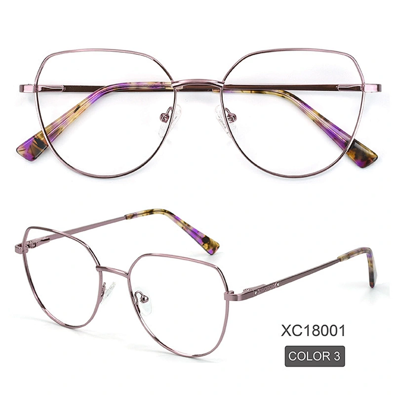 3 color metal over sized optical frame flat top newest design eyeglasses frame