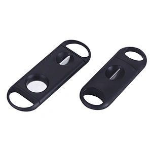 Wholesale Cigar and cigarette accessories plastic punching scissors V-CUT cigar cutter
