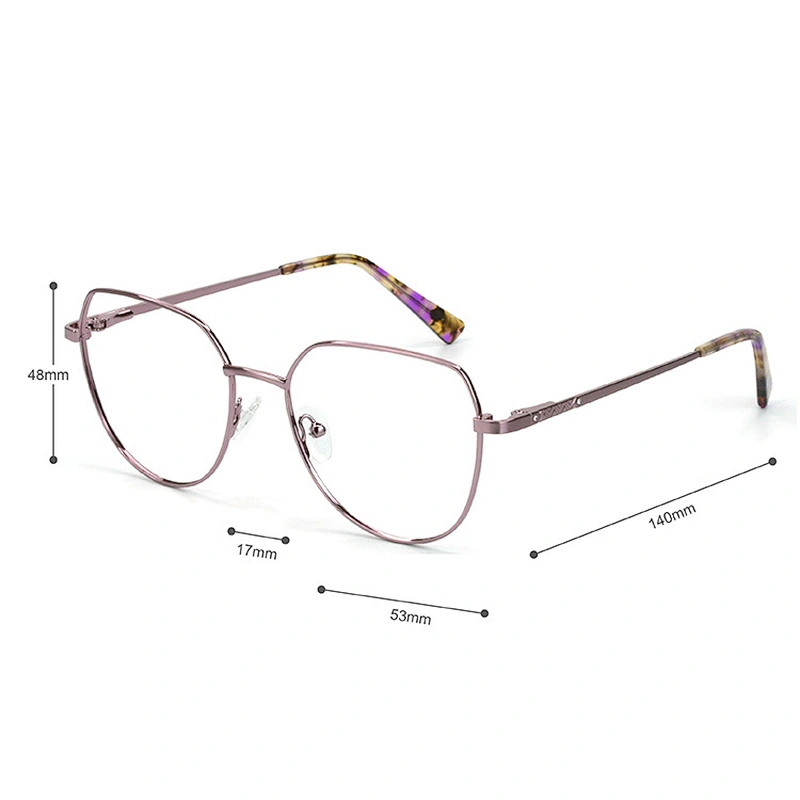 3 color metal over sized optical frame flat top newest design eyeglasses frame