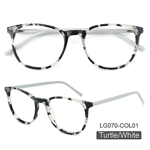 LG070 New look acetate eyewear optical frames with pattern demi