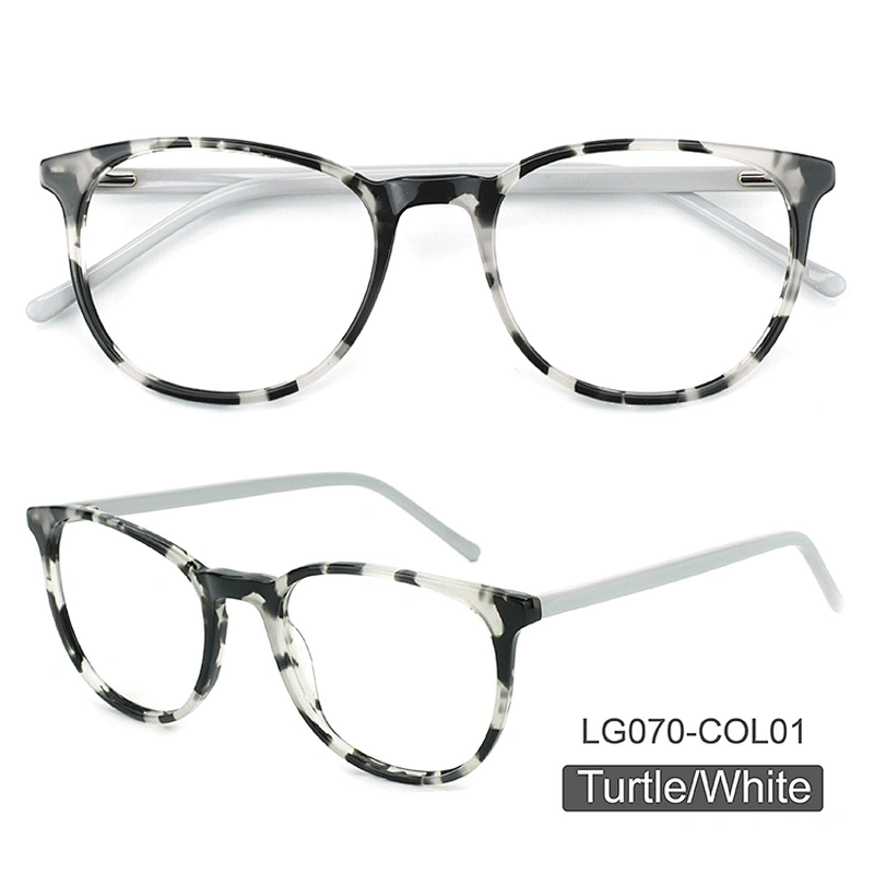 LG070 New look acetate eyewear optical frames with pattern demi