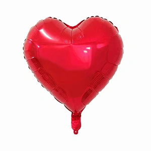Multiple Color 18 inch Plain Pure Heart Shaped Foil Helium Balloons Birthday Party Decorations