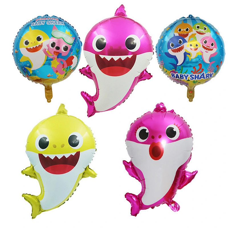 Baby Shark Aluminum Film Balloon Ocean Theme Park Decoration Birthday Party Decoration Cartoon Balloon Set