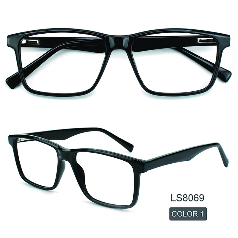 china factory acetate eyeglasses frames wholesale square clean lens optical frame