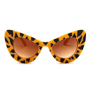 High Quality Stylish Women New Model Plastic Cat Eye Eyewear Glasses Leopard Print Eyeglasses Frame