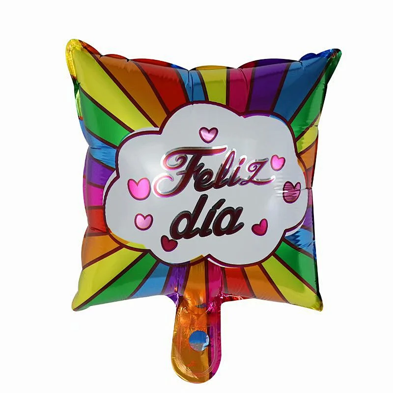 Multi-style 10 inch Spanish Happy Birthday Happy Day Feliz Cumpleanos Feliz Dia Foil Helium Balloons Birthday Party Decorations
