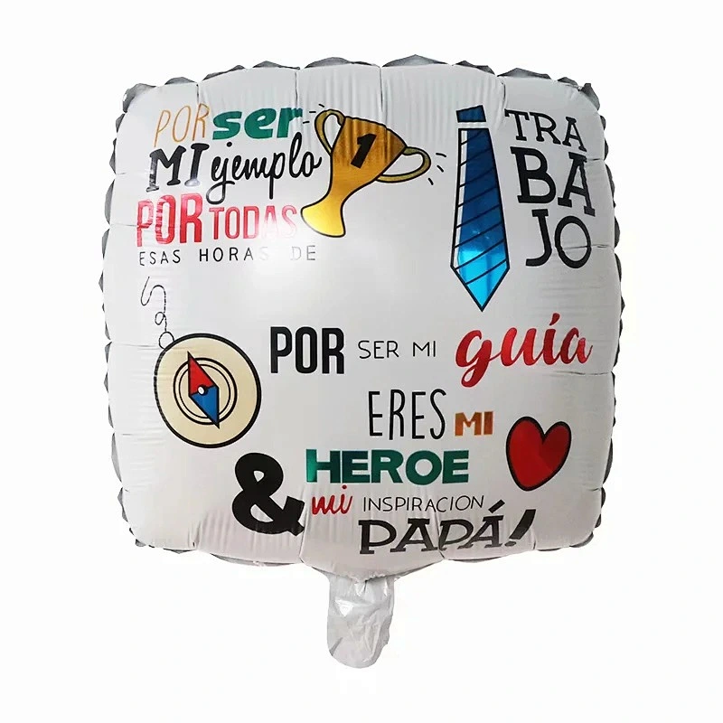 Multi-style 18 inch Spanish Happy Father's Day Feliz Papa Foil Helium Balloons Party Decorations