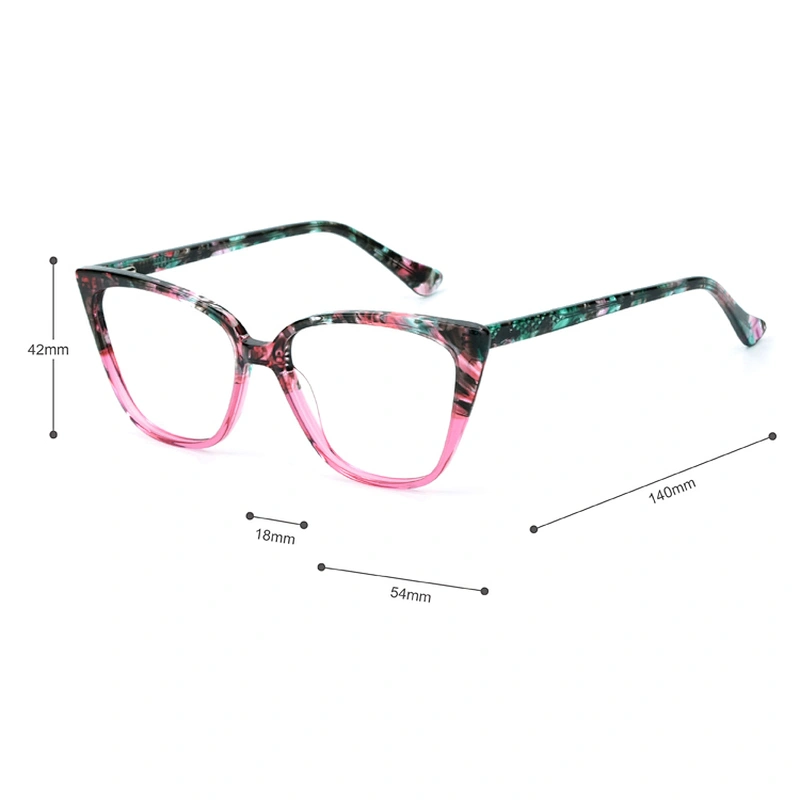 PH2218 Wholesale Custom Trend Optical Frame Eyeglasses River Acetate Cat Eye Glasses