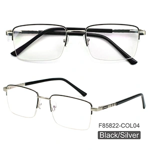 New fashion Custom hot sale square metal blue light blocking spectacle optical frame glasses for men