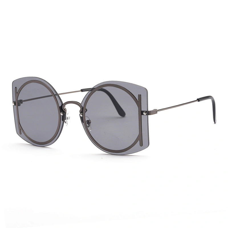 Hot unisex new brand designs sunglass fashion small square sun shades trendy rimless sunglasses women
