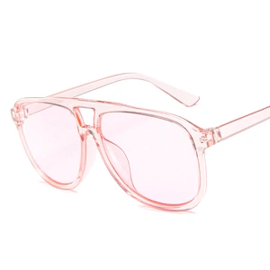 Double bridge blue green lens fashion oversized Plastic men sunglasses