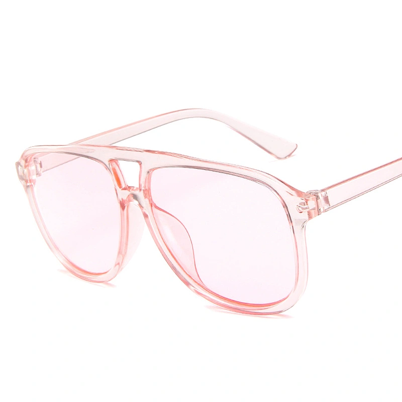 Double bridge blue green lens fashion oversized Plastic men sunglasses