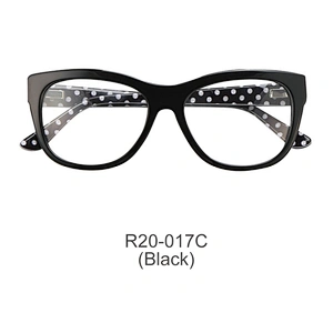 Newest design acetate colorful pattern frames glasses optical eyewear eyeglass for adults