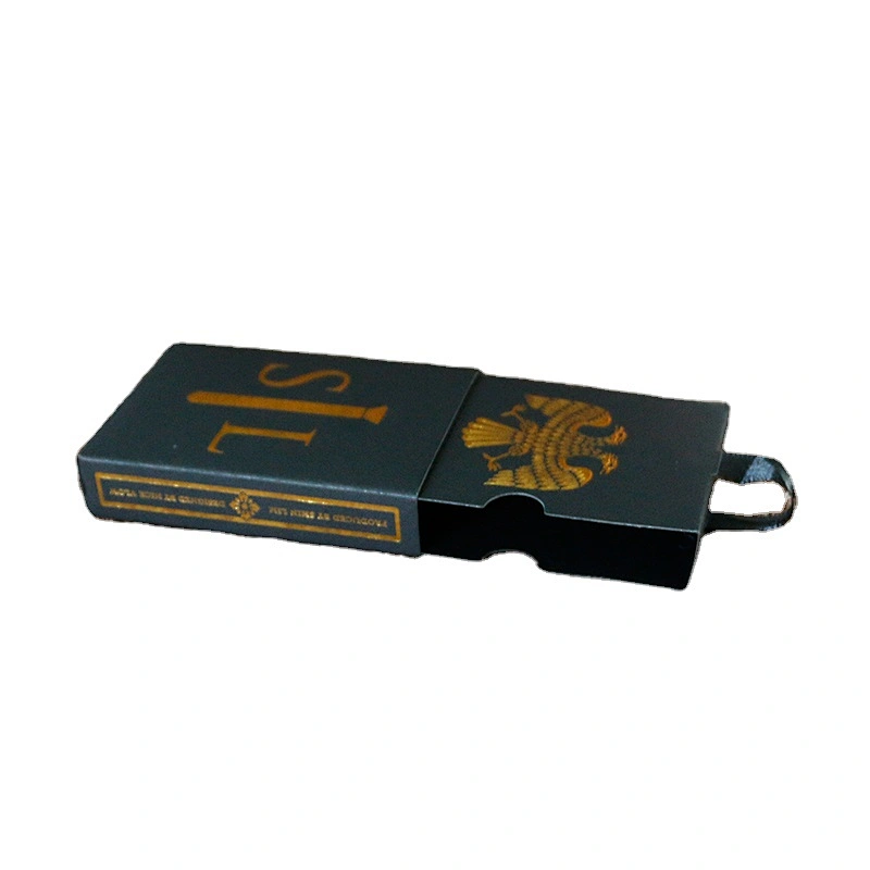 Best Selling perfume packing Boxes Black Sliding paper card drawer box