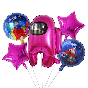 5pcs/set Among Us Balloon Garland Set for Kids Birthday Baby Shower Among Us Theme Party