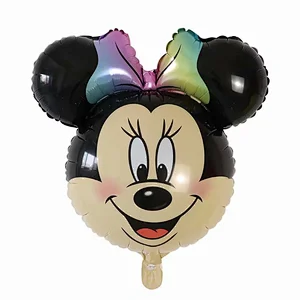 Amazon Hot Sales Large Size Cartoon Mickey Minnie Mouse Head Foil Balloons Kids Toy Birthday Party Decoration Balloons
