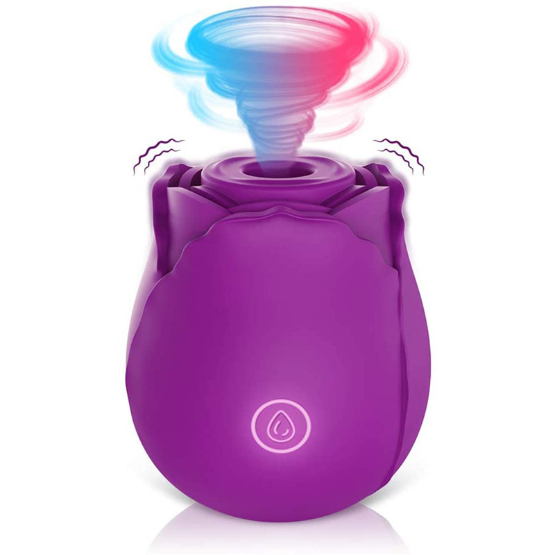 Rose Vagina Sucking Vibrator Nipple Sucker Oral Licking Clitoris Stimulation Powerful Sex Toys for Women femal