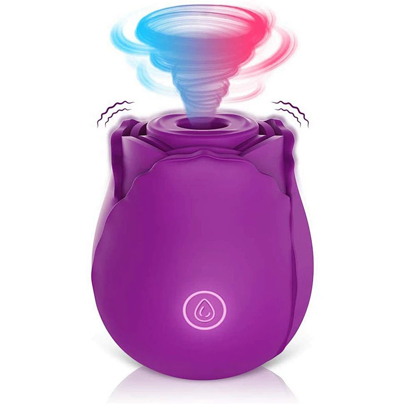 Rose Vagina Sucking Vibrator Nipple Sucker Oral Licking Clitoris Stimulation Powerful Sex Toys for Women femal