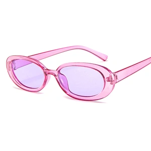 2020 best selling cheap plastic frame luxury shades women oval round clear sunglasses