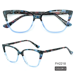 PH2218 Wholesale Custom Trend Optical Frame Eyeglasses River Acetate Cat Eye Glasses