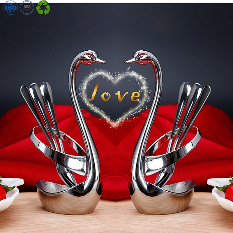 Silver plated Swan with Spoon Gift set