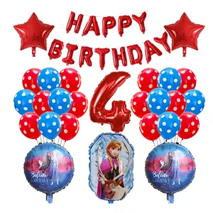Frozen Party Latex Balloon Set Girl Kids 1 2 3 4 5 6 7 8 9 Birthday Party Decor Baby Shower Number Balloons Globos Supplies