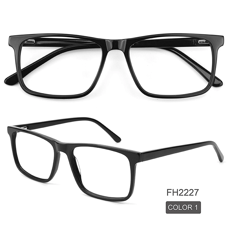 PH2227 Newest trend square acetate full rim black optical eye glasses frames ready goods