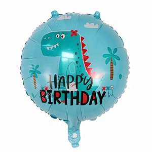 New green crown dinosaur aluminum film balloon jungle theme party decoration dinosaur aluminum film balloon layout