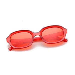 New latest model oval concave sun glasses 10 colors trend retro women sunglasses