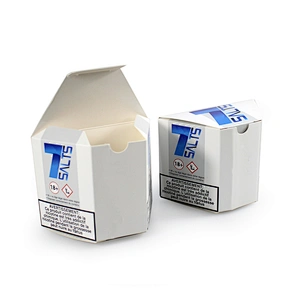 coated paper package box with irregular shape and matt lamination