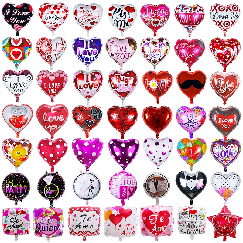 18inch heart shape i love you Te Amo helium foil balloons globos wholesale Mother's day balloons party wedding decoration