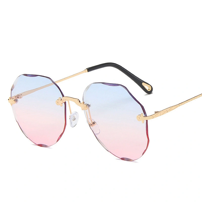 UV400 Oversized Shades Sun glasses Sunglasses Lady Female Women 2021 brand design trendy Rimless sunglasses