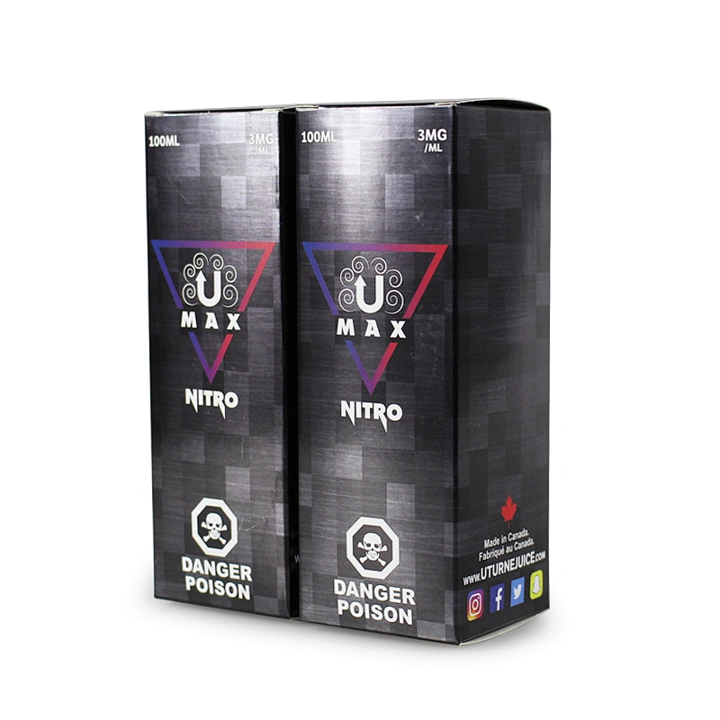 custom 100ml silver foil paper package box for gorilla vaping bottle